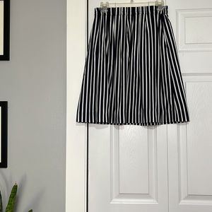 J . Crew Navy and White Striped Skirt